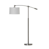 Lampe de chevet pour chambre d'hôtel Lampe de table à socle rond Lampe de bureau chromée satinée pour hôtel