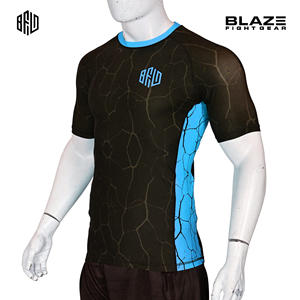 Camisa de compresión BJJ rash guard para hombre para ropa de gimnasio y entrenamiento físico sublimación completa impresa en moq bajo - Product Image 2