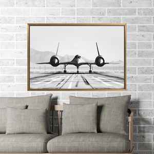 Impresión en Lienzo: Arte Moderno de Aviones de Combate para Decoración del Hogar, 1 Pieza: Marco Dorado - Product Image 1