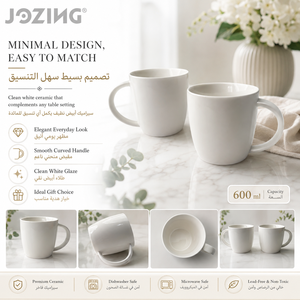 Taza de Café de Cerámica Blanca Grande de 600 ml al por Mayor, Precio de Fábrica, Taza de Porcelana Brillante <span class=keywords><strong>Jumbo</strong></span> para Regalo Promocional - Product Image 5