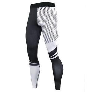 Leggings de yoga personnalisés de haute qualité pour hommes Taille élastique en spandex avec matériau en polyester Service OEM Pantalon à motif solide - Product Image 6