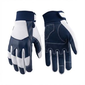 Gants de gardien de but de floorball blancs et bleus, équipement d'entraînement professionnel, matériau respirant, protection rembourrée pour les matchs et les joueurs - Product Image 1