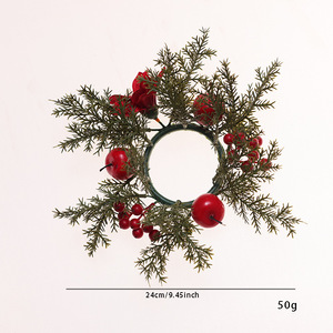 <span class=keywords><strong>Guirlande</strong></span> <span class=keywords><strong>de</strong></span> bougies avec des cônes <span class=keywords><strong>de</strong></span> pin simulés, des baies rouges, petite taille, pour la décoration <span class=keywords><strong>de</strong></span> bureau, la décoration <span class=keywords><strong>de</strong></span> la maison, la décoration <span class=keywords><strong>de</strong></span> table <span class=keywords><strong>de</strong></span> Noël, porte-bougie - Product Image 3