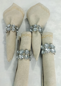 ชุด4แหวนผ้าเช็ดปากคริสตัลเงิน - Product Image 4