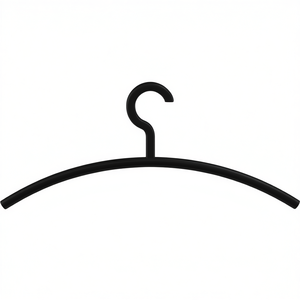 HEWI 570.1B 90 <b>Plastic</b> Hanger Deep Black Matt 450 mm Width 190 mm Height - Product Image 3