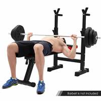 Meilleures ventes OEM Banc plat de musculation pliable et réglable avec rack de puissance pour salle de sport
