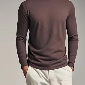 Camiseta Deportiva para Hombre, Cuello Redondo, Tejido Sólido de Poliéster/Algodón, Transpirable, de Secado Rápido, para Gimnasio y Fitness - Product Image 3