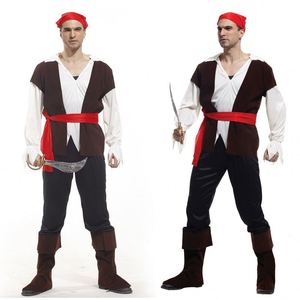 Costume de pirate pour homme adulte, Captain Jack Sparrow, pour Halloween, carnaval des Caraïbes, fête costumée, cosplay - Product Image 6