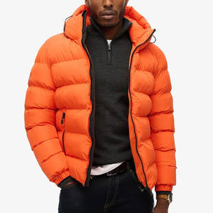 Vestes matelassées en duvet légères pour hommes de qualité supérieure, couleur unie, toile, vêtements d'hiver avec col montant, design fin, vestes matelassées - Product Image 5