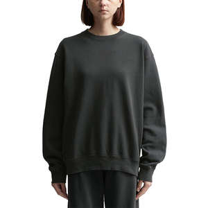 Sweat-shirt à manches longues en polaire pour femme, col rond, imprimé lettres en cristal, design décontracté surdimensionné, écologique, fabriqué en usine - Product Image 1