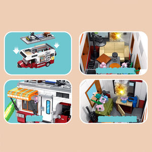 Children Pickup Truck <strong>Camper</strong> <strong>Van</strong> Mini Car <strong>Toys</strong> for Kids Camping Car <strong>Camper</strong> <strong>Van</strong> Miniatures Building Block Set - Product Image 4