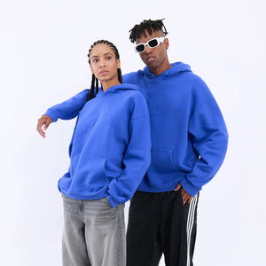 Sweats à capuche surdimensionnés pour hommes Sweats à capuche surdimensionnés pour femmes et hommes Couples Fleece Basic Solid Hooded Sweatshirt - Product Image 6