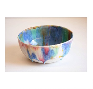 BLUEISH Handmade 8-Inch Ceramic Plates <b>Bowls</b> Glossy Finished Kitchenware & Dinnerware Plated - Product Image 4