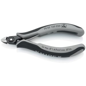 Ciseaux de précision KNIPEX pour électronique, coupe latérale, longueur 120 mm, forme 0, très petits, biseautés, polis, couteau utilitaire - Product Image 6