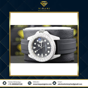 Haute Qualité Automatique De Luxe En Acier Inoxydable Montre VVS Clarté Diamant 40mm ODM Business Supply Indien Nouvelle Pièce De Bande Dessinée - Product Image 2