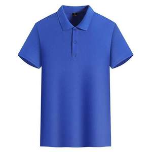 Chemise polo à manches courtes en coton super frais peigné, anti-boulochage, couleur unie, logo personnalisé OEM, broderie, taille XL, été - Product Image 1