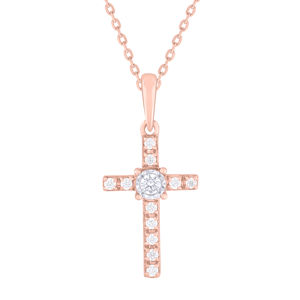 Rikhava Real Diamond <b>Cross</b> <b>Pendant</b> Chain Good Price Fashion Accessory for Wedding Engagement or Party - Product Image 3