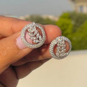 Pendientes de diamantes de laboratorio de oro de 14K Pendientes de marquesa de 2,64 quilates Pendientes de marquesa de oro amarillo Rosa Blanco de 14 quilates Regalo para mujer - Product Image 5