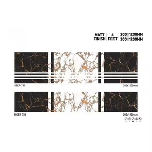 Vistaar กระเบื้องพื้นผิวด้าน gvt Step Riser ขนาด300x1200มม. 11มม. กันลื่นพื้นหินอ่อนดูเรียบ - Product Image 6