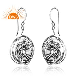 ต่างหูเงิน925ออกซิไดซ์ใหม่สำหรับผู้หญิงเครื่องประดับแบบสั่งทำสำหรับผู้หญิงเป็นของขวัญสำหรับผู้หญิง - Product Image 3