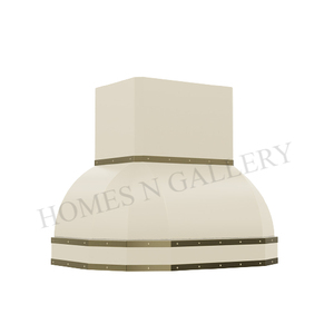 Hotte de cuisine murale de luxe personnalisée en argent, style ferme traditionnel - Product Image 5
