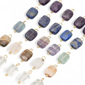 925 Argent Rectangle Labradorite Gemstone Charm Pendentif-Fabriqué À La Main Fine Pendentif En Gros - Product Image 3