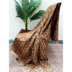 Couverture indienne de luxe en coton bloc à la main impression décor à la maison en gros TNT coton tissu salon jeter couverture - Product Image 1