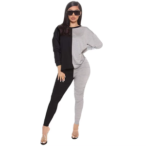 Meilleur design de survêtement en coton de couleur jumelle, survêtement ample à manches longues pour l'extérieur, tenue décontractée, respirant, séchage rapide, ensemble d'entraînement - Product Image 4