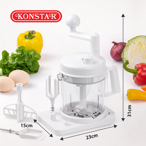 Multi-function Hand Operated Food <b>Chopper</b> Large Bowl Manual Mixer <b>Vegetable</b> Processor <b>for</b> Kitchen Prep and Baking - Product Image 3