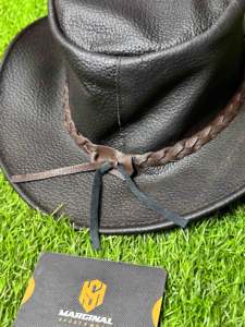 Chapeaux de garçon de vache d'équitation sur mesure les plus vendus en cuir suédé entièrement personnalisés chapeaux de Cowboy en cuir véritable de Style occidental - Product Image 6