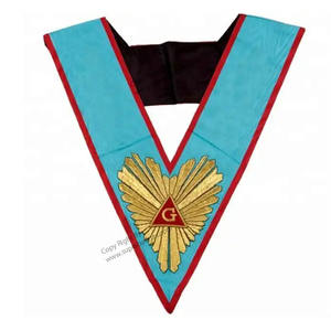 Cravate maçonnique en satin de l'Ordre de l'étoile de l'Est-[Noir] Colliers maçonniques Regalia Collarettes uniformes à vendre - Product Image 3