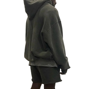 Sudadera con capucha con estampado de soplo lavado Vintage 500gsm boxy sudaderas con capucha en blanco 100% algodón tamaño americano sudaderas con capucha para hombres capucha de gran tamaño - Product Image 6