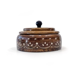 Sheesham Boîte de rangement Chapati en bois avec couvercle pour rotis chauds Idéal pour les fêtes de cuisine à domicile Mariages Restaurants et traiteur - Product Image 6