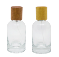 Botellas de Perfume de Madera de Diseño Único, Tapas de Botellas de Perfume de Madera con Forma de Bola Grabada Personalizada de Fábrica