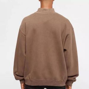 Derniers sweatshirts à capuche à encolure ras du cou 100% coton à col montant pour hommes - Product Image 3