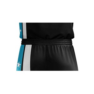 Último diseño personalizado baloncesto uniforme poliéster transpirable tela sublimada impresión sin mangas Jersey de COSH - Product Image 5