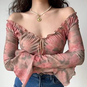 Camisa de mujer de tejido de punto transpirable camisetas casuales logotipo personalizado impreso liso camisa sólida - Product Image 4