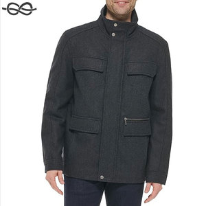 Manteau multi-poches pour hommes Veste utilitaire d'extérieur durable Poches de rangement multiples Fermeture à glissière complète sur le devant - Product Image 3