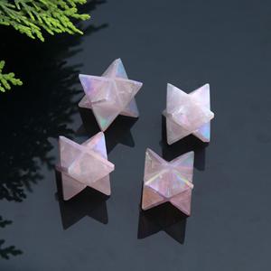 Boucles d'oreilles en cristal améthyste merkaba, étoile lune et étoile, obsidienne noire anti-boursouflure, cristal merkaba-de-plata obsidienne 925 - Product Image 2