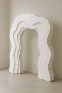 Décoration de fond de scène de mariage DreamLike Arche en acrylique blanc multicouche pour décoration de fond de scène de mariage - Product Image 4