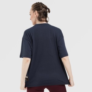 Efforless <b>Navy</b> Swing Tee Slim Fit Crop Top Diamonds Decoration Lightweight Breathable Jersey Cotton Available XS XXS XL Sizes - Product Image 2