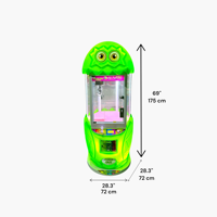Machine à griffes à monnayeur Magic Egg avec éclairage clignotant vert/rouge, en alliage d'aluminium, verre trempé, bois ignifuge, 110-240V
