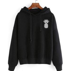 Sweat à capuche oversize pour femme 100% coton-polyester polaire lavage acide et techniques imprimées pour l'hiver - Product Image 1