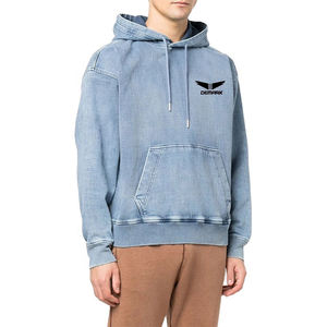 Sweat-shirt à capuche avec logo personnalisé pour hommes, broderie bouffante, solide, épais, lourd 500 460 400 g/m², technique hivernale à épaules tombantes - Product Image 1