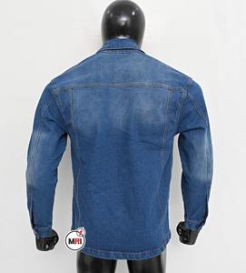 Venta al por mayor de alta demanda de nuevo diseño de camisa de mezclilla con lavado ácido de color sólido de algodón Casual nuevo estilo camisas de mezclilla - Product Image 4