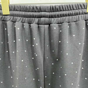 Nuevo Chándal de Moda Urbana para Invierno 2026, Estilo Informal para Uso Diario, con Pedrería, Unisex, de Poliéster/Algodón, con Pantalones Jogger - Product Image 4