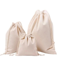 Pochette à cordon en toile de coton durable et tendance, imprimée sérigraphiée avec logo personnalisé, sac anti-poussière pour emballage de cosmétiques féminins