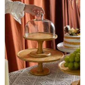 Présentoir à gâteaux en bois décoratif pour la présentation de gâteaux lors de fêtes mariages et décoration de table à dessert boulangerie haut de gamme - Product Image 3