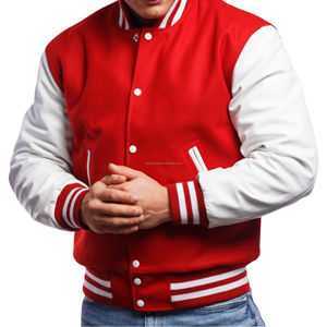 Chaqueta Escolar Americana Retro Unisex, Chaqueta Bomber Universitaria con Mangas de Cuero y Lana, Uniforme de Equipo Universitario, Diseño de Parches, Transpirable, Resistente al Viento - Product Image 5