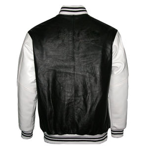 Venta al por mayor Unisex Invierno Ropa Deportiva Chaqueta Hombres de Moda Letterman Diseño Bordado Logo Botón Imprimir Impermeable Algodón - Product Image 3